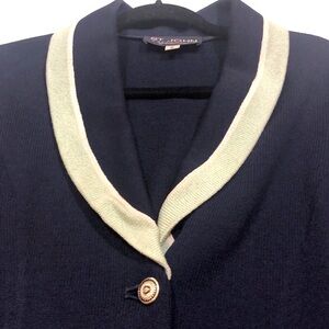 St John Collection/ Cardigan/ Navy/Green